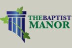 The baptist manor alpha building logo